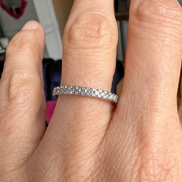 Vintage Diamond Wedding Band Ring sold by Doyle and Doyle an antique and vintage jewelry boutique