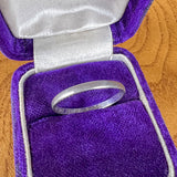 Vintage Platinum Wedding Band Ring sold by Doyle and Doyle an antique and vintage jewelry boutique
