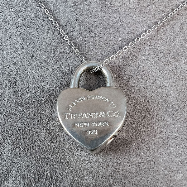 Vintage Tiffany & Co Return to Heart Lock Necklace