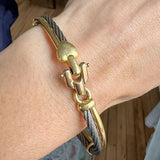 Estate Two-toned Heart Motif Bracelet sold by Doyle and Doyle an antique and vintage jewelry boutique