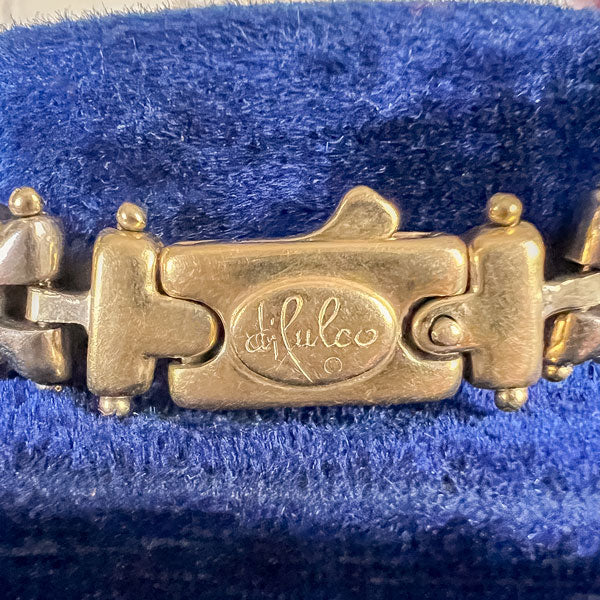 Estate Two-toned Heart Motif Bracelet sold by Doyle and Doyle an antique and vintage jewelry boutique