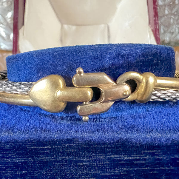 Estate Two-toned Heart Motif Bracelet sold by Doyle and Doyle an antique and vintage jewelry boutique