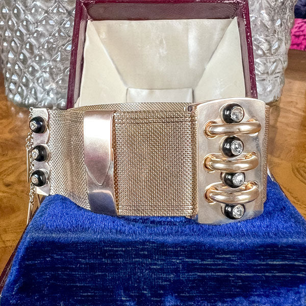 Victorian Diamond Jarretiere Fringe Bracelet sold by Doyle and Doyle an antique and vintage jewelry boutique