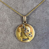 Art Nouveau Diamond Pendant sold by Doyle and Doyle an antique and vintage jewelry boutique
