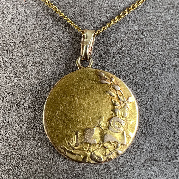 Art Nouveau Diamond Pendant sold by Doyle and Doyle an antique and vintage jewelry boutique