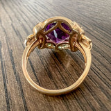 Vintage Amethyst, Tsavorite & Diamond Ring sold by Doyle and Doyle an antique and vintage jewelry boutique