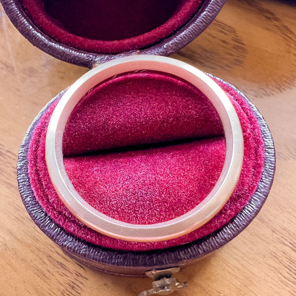 Antique Half Round Wedding Band sold by Doyle and Doyle an antique and vintage jewelry boutique