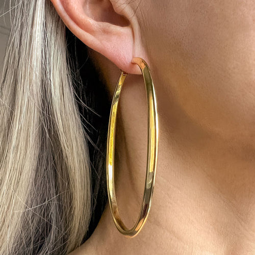 Vintage Oversized Hoop Earrings sold by Doyle and Doyle an antique and vintage jewelry boutique