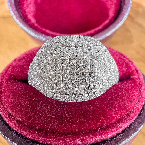 Estate Pave Set Diamond Ring sold by Doyle and Doyle an antique and vintage jewelry boutique