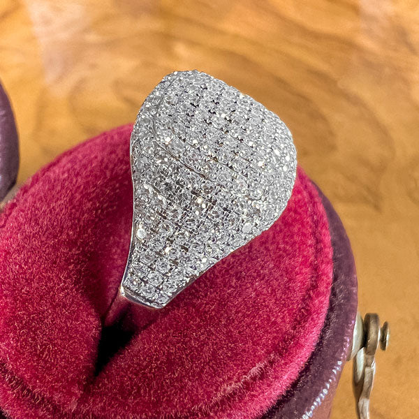 Estate Pave Set Diamond Ring sold by Doyle and Doyle an antique and vintage jewelry boutique