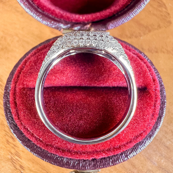 Estate Pave Set Diamond Ring sold by Doyle and Doyle an antique and vintage jewelry boutique