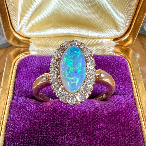 Victorian Opal & Diamond Cluster sold by Doyle and Doyle an antique and vintage jewelry boutique
Ring 