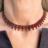 Antique Victorian Bohemian Garnet Collar Necklace, from Doyle & Doyle antique and vintage jewelry boutique
