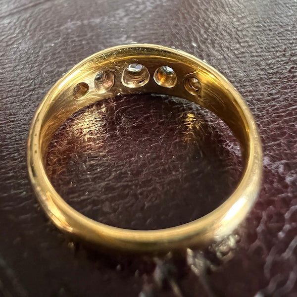Victorian diamond and enamel band ring, from Doyle & Doyle antique and vintage jewelry