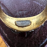 Antique Victorian Diamond and Blue Enamel Striped Ring, from Doyle & Doyle vintage and antique jewelry