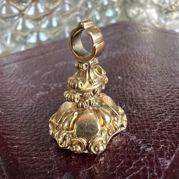 Georgian Amethyst Intaglio Fob Pendant, from Doyle & Doyle antique and vintage jewelry boutique