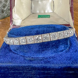 Vintage Diamond Straightline Tennis Bracelet sold by Doyle and Doyle an antique and vintage jewelry boutique