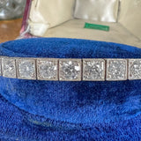 Vintage Diamond Straightline Tennis Bracelet sold by Doyle and Doyle an antique and vintage jewelry boutique