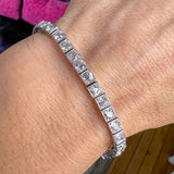 Vintage Diamond Straightline Tennis Bracelet sold by Doyle and Doyle an antique and vintage jewelry boutique