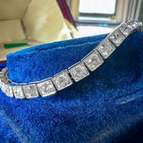 Vintage Diamond Straightline Tennis Bracelet sold by Doyle and Doyle an antique and vintage jewelry boutique