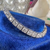 Vintage Diamond Straightline Tennis Bracelet sold by Doyle and Doyle an antique and vintage jewelry boutique