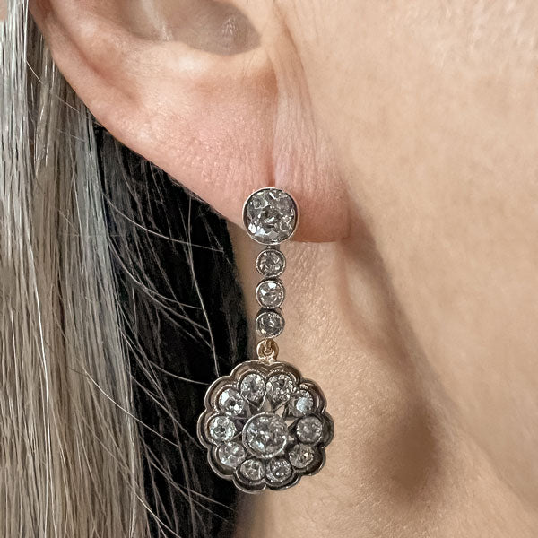 Vintage Diamond Drop Earrings, from Doyle & Doyle antique and vintage jewelry boutique