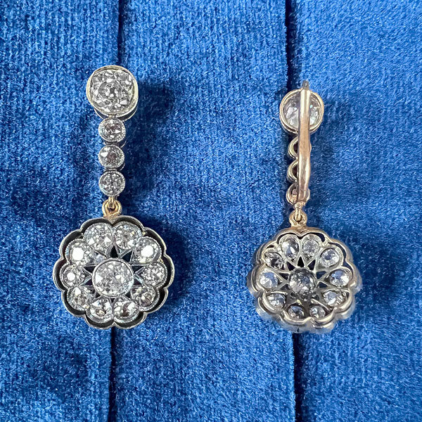 Vintage Diamond Drop Earrings, from Doyle & Doyle antique and vintage jewelry boutique