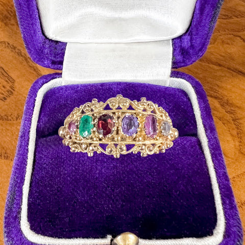 Georgian Acrostic Regard Ring