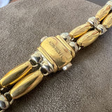 Vintage Two Tone Gold Collar Necklace signed Chimento, from Doyle & Doyle antique and vintage jewelry boutique