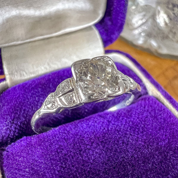 Art Deco Diamond Engagement Ring, 0.45ct. sold by Doyle and Doyle an antique and vintage jewelry boutique