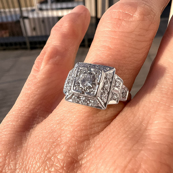 Vintage Diamond Engagement Ring, 0.35 ct. sold by Doyle and Doyle an antique and vintage jewelry boutique