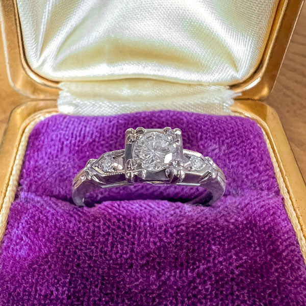 Vintage Diamond Engagement Ring, RBC 0.25ct. sold by Doyle and Doyle an antique and vintage jewelry boutique