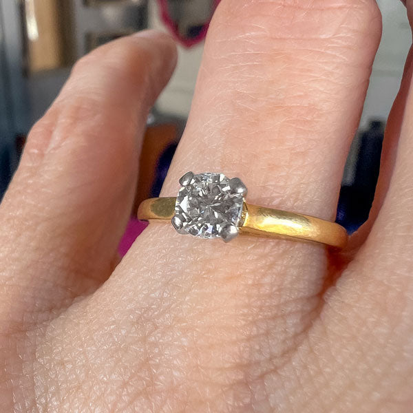 Vintage Diamond Solitaire Engagement Ring, RBC 0.45 ct. sold by Doyle and Doyle an antique and vintage jewelry boutique