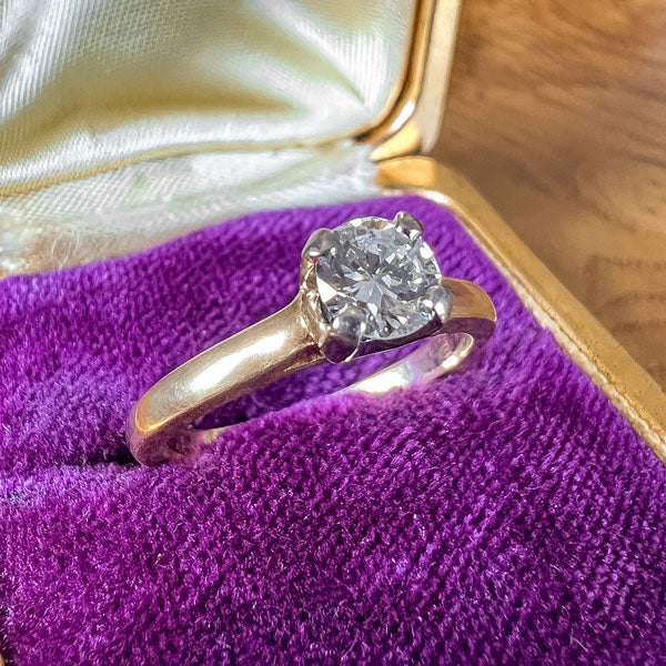 Vintage Diamond Solitaire Engagement Ring, RBC 0.45 ct. sold by Doyle and Doyle an antique and vintage jewelry boutique