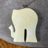 Vintage Emerald, Sapphire & Ruby Elephant Pendant sold by Doyle and Doyle an antique and vintage jewelry boutique