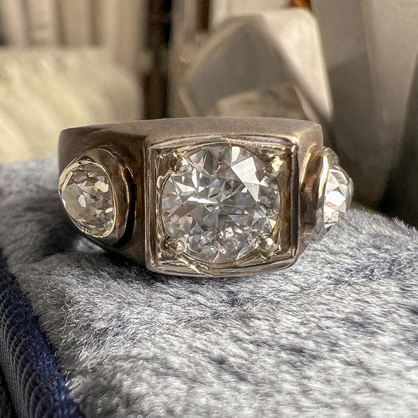 Vintage Diamond Ring, RBC 1.23ct sold by Doyle and Doyle an antique and vintage jewelry boutique