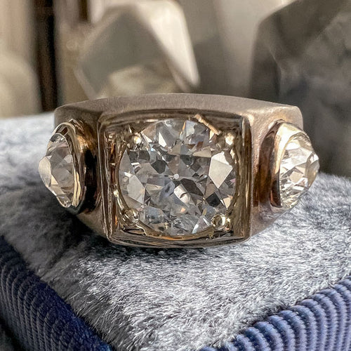 Vintage Diamond Ring, RBC 1.23ct sold by Doyle and Doyle an antique and vintage jewelry boutique