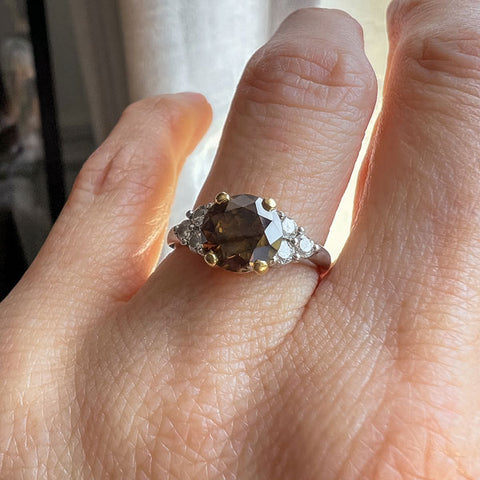 Vintage Fancy Brown Diamond Engagement Ring, from Doyle & Doyle antique and vintage jewelry boutique