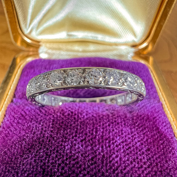 Vintage Eternity Wedding Band Ring sold by Doyle and Doyle an antique and vintage jewelry boutique