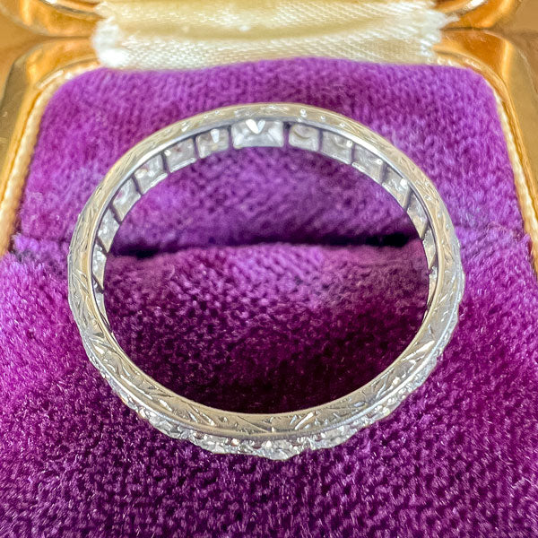 Vintage Eternity Wedding Band Ring sold by Doyle and Doyle an antique and vintage jewelry boutique
