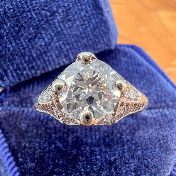 Art Deco Engagement Ring, Old Euro 1.15ct. sold by Doyle and Doyle an antique and vintage jewelry boutique