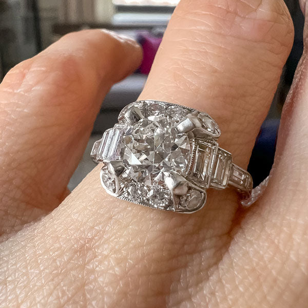 Art Deco Diamond Engagement Ring, from Doyle & Doyle antique and vintage jewelry boutique
