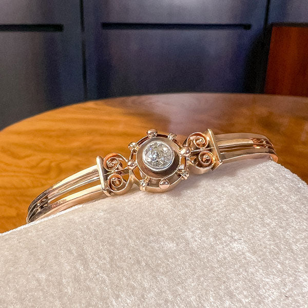 Victorian Diamond Bangle Bracelet sold by Doyle and Doyle an antique and vintage jewelry boutique