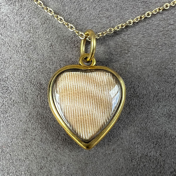 Victorian Pearl & Blue Enamel Heart Locket Pendant, from Doyle & Doyle antique and vintage jewelry boutique