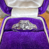 Vintage Engagement Ring, Old Euro 0.45ct sold by Doyle and Doyle an antique and vintage jewelry boutique