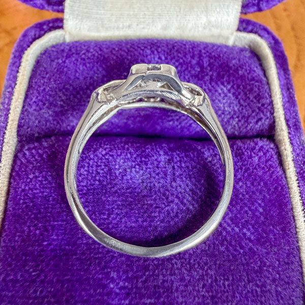 Vintage Engagement Ring, Old Euro 0.45ct sold by Doyle and Doyle an antique and vintage jewelry boutique