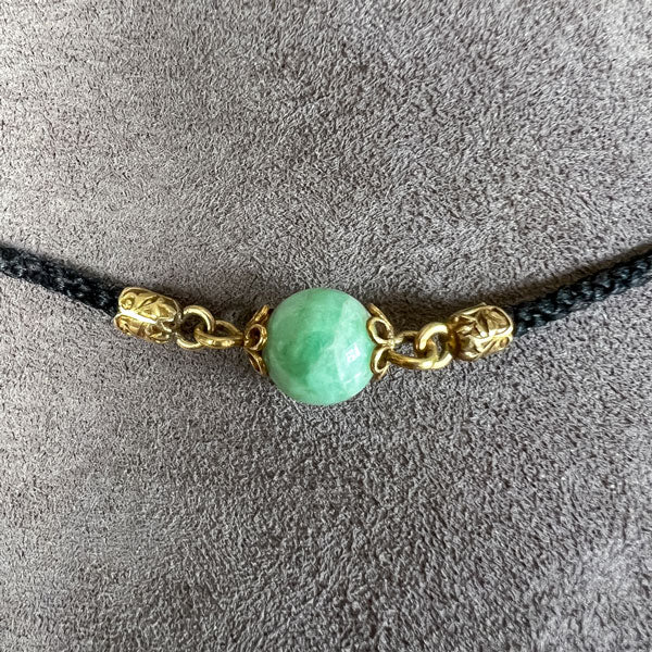 Vintage Jade Pi Pendant sold by Doyle and Doyle an antique and vintage jewelry boutique