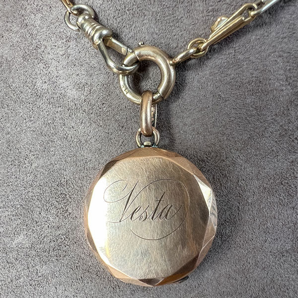 Antique Victorian Checkerboard Locket Pendant, from Doyle & Doyle an antique and vintage jewelry boutique