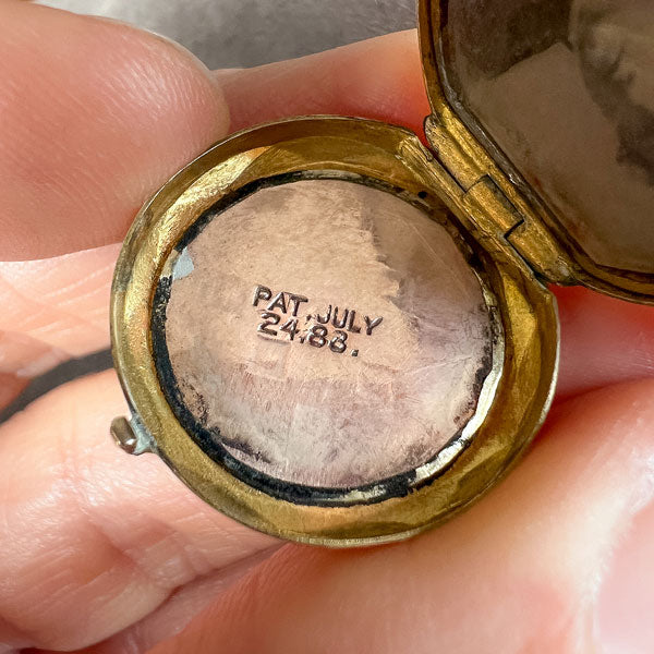 Antique Victorian Checkerboard Locket Pendant, from Doyle & Doyle an antique and vintage jewelry boutique