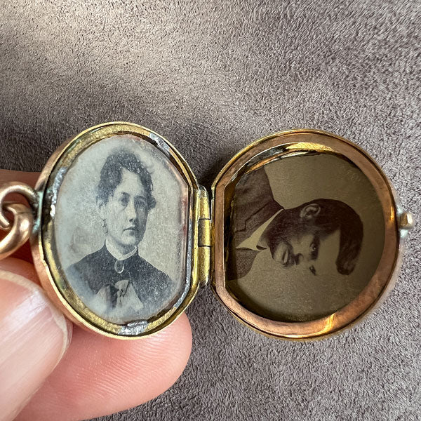 Antique Victorian Checkerboard Locket Pendant, from Doyle & Doyle an antique and vintage jewelry boutique